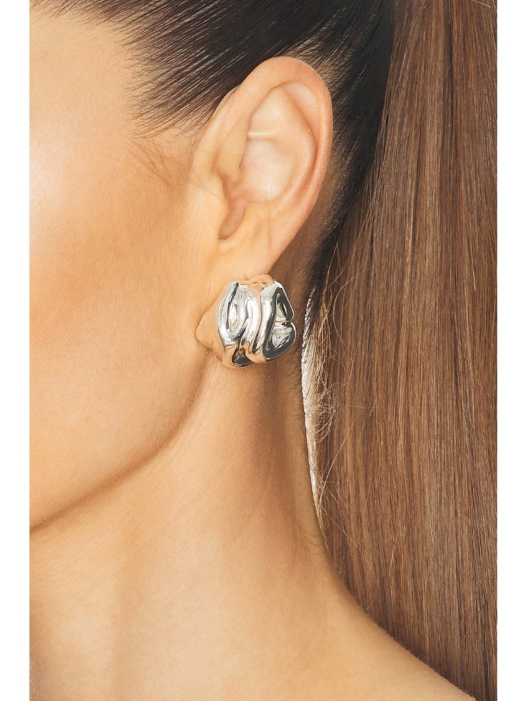 Completedworks Recycled Silver Earrings In Silver Plated — image 3 of 5